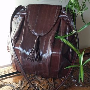 Like new genuine eel skin shoulder bag